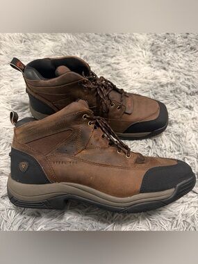 Ariat Mens Work Boot Size 11.5D Brown Steel Toe ATS Terrain Waterproof